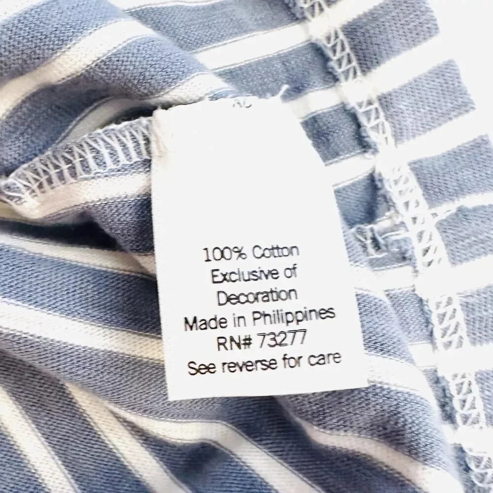 NWT LAUREN CONRAD Women Sleeveless Pullover Square Neck Striped Blue Shirt Sz 2X - Picture 12 of 15